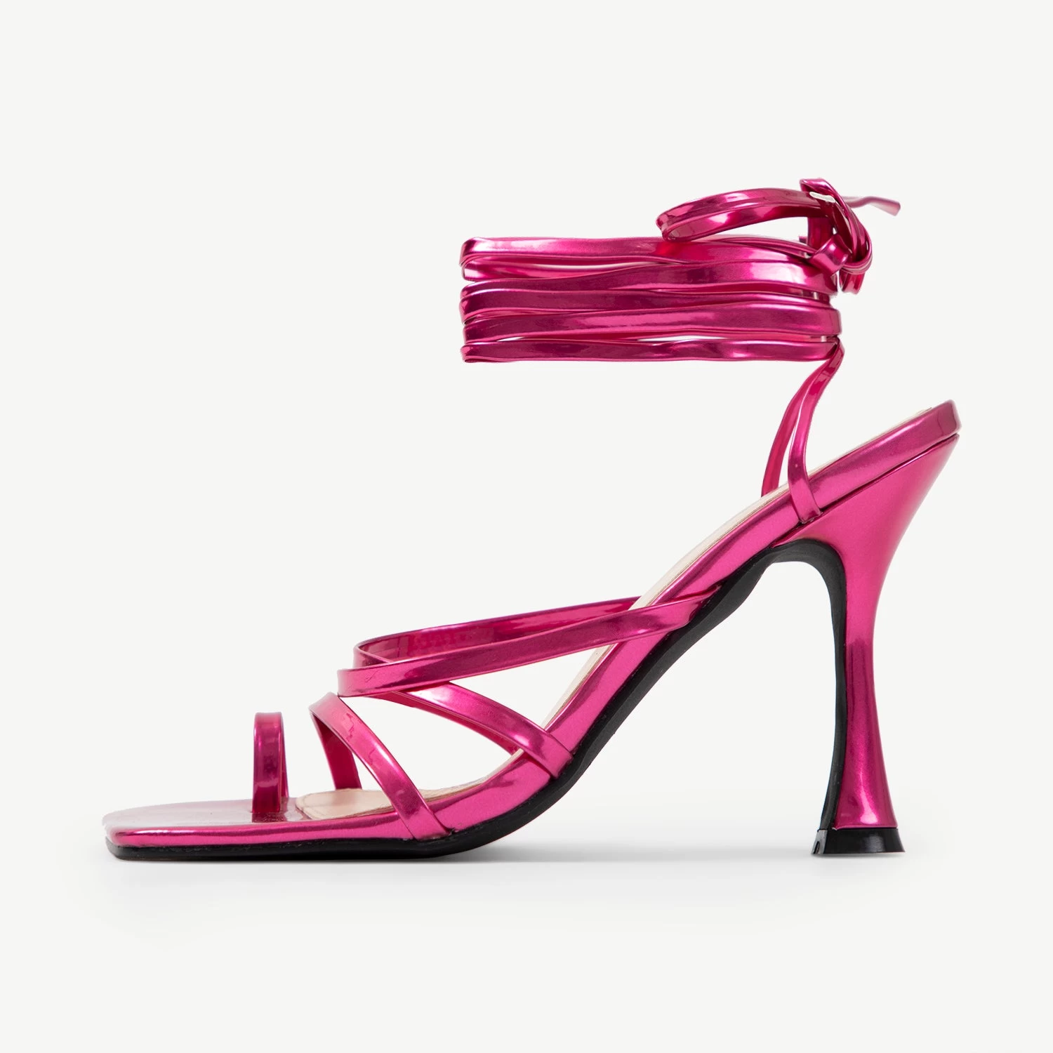 RAID Avika Strappy Heels In Pink Metallic 8 RAID Avika Strappy Heels In Pink Metallic - Image 6