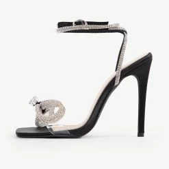 BEBO Ayraa Square Toe Heel In Black -Chic Shoes Shop Ayraa Black 4