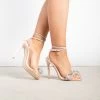 BEBO Ayraa Square Toe Heel In Champagne -Chic Shoes Shop Ayraa Champagne 3