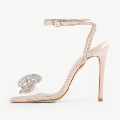 BEBO Ayraa Square Toe Heel In Champagne -Chic Shoes Shop Ayraa Champagne 4