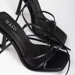 RAID Ayumi Square Toe Sandal In Black -Chic Shoes Shop Ayumi Black 4
