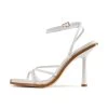 RAID Ayumi Square Toe Sandal In White -Chic Shoes Shop Ayumi White