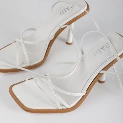 RAID Ayumi Square Toe Sandal In White -Chic Shoes Shop Ayumi White 4