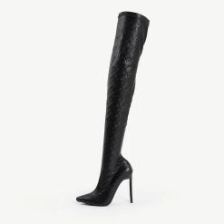 RAID Banner Stiletto Heeled Boot In Black -Chic Shoes Shop Banner Black 1