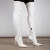 RAID Banner Stiletto Heeled Boot In White -Chic Shoes Shop Banner White 3