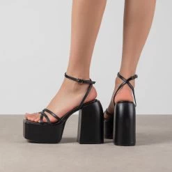 RAID Belcia Platform Sandal In Black -Chic Shoes Shop Belcia Black 4