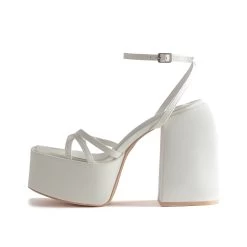 RAID Belcia Platform Sandal In White