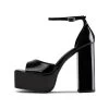 RAID Berit Platform Heel In Black -Chic Shoes Shop Berit Black