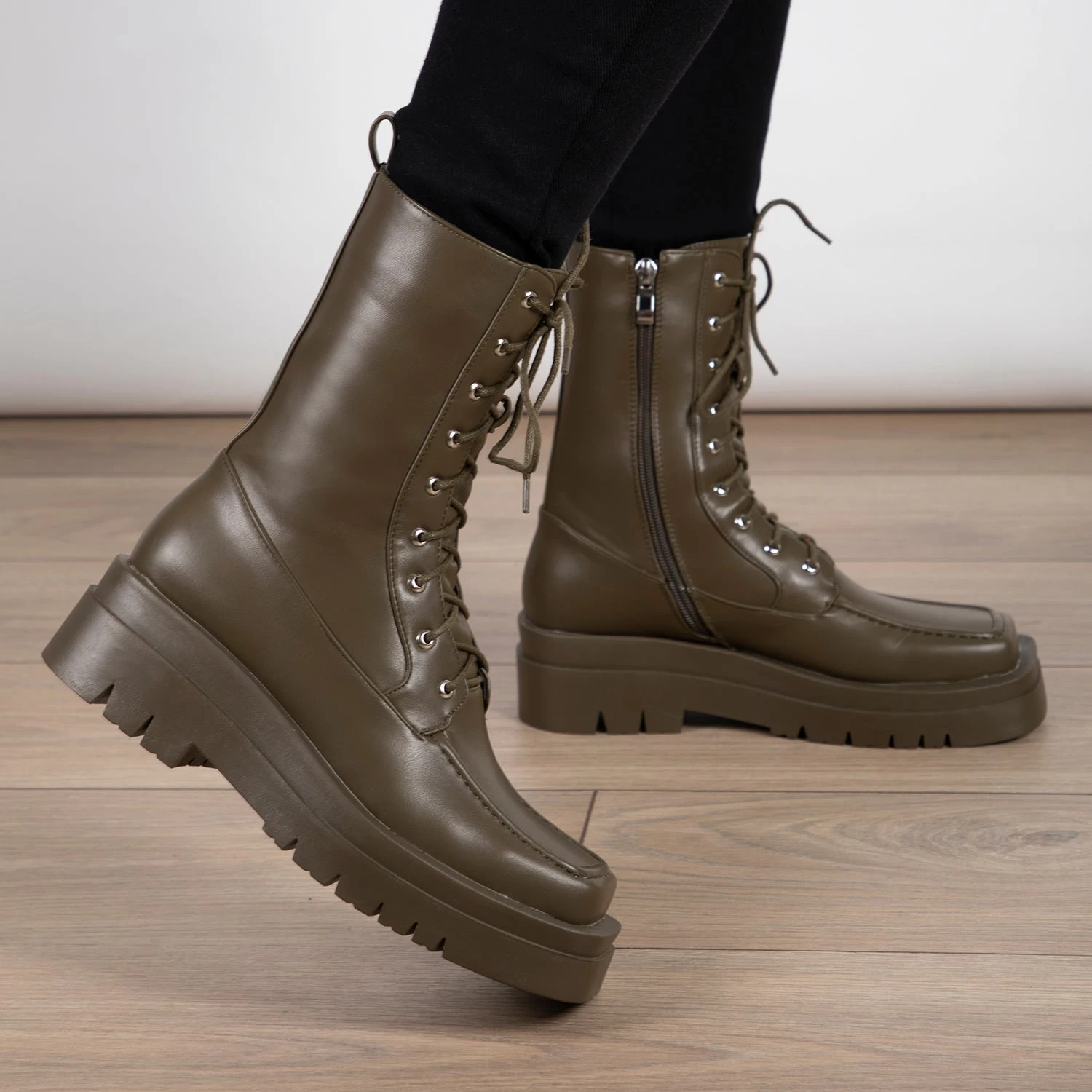 RAID Birdie Ankle Boot In Khaki 4 RAID Birdie Ankle Boot In Khaki - Image 2