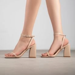 RAID Blaire Block Heels In Nude 9 RAID Blaire Block Heels In Nude -Chic Shoes Shop Blaire Nude 3