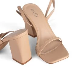 RAID Blaire Block Heels In Nude 11 RAID Blaire Block Heels In Nude -Chic Shoes Shop Blaire Nude 5