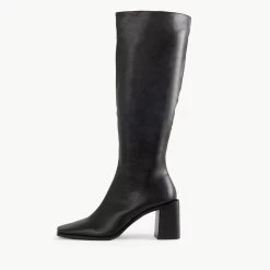 RAID Blick Block Heeled Long Boot In Black -Chic Shoes Shop Blick Black 5