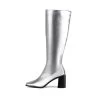 RAID Blick Block Heeled Long Boot In Silver 1 RAID Blick Block Heeled Long Boot In Silver -Chic Shoes Shop Blick Silver 1 ab1cf208 92ba 4fc2 9d9a 76d21e0745a3