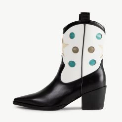 RAID Blu Western Ankle Boot In Black