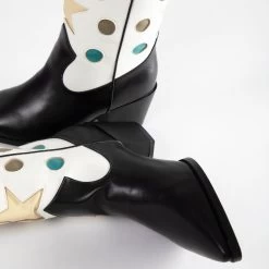 RAID Blu Western Ankle Boot In Black -Chic Shoes Shop Blu Black 5