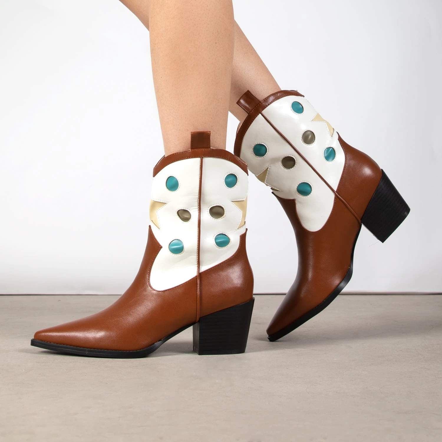 RAID Blu Western Ankle Boot In Tan 4 RAID Blu Western Ankle Boot In Tan - Image 2