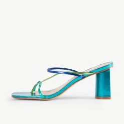 RAID Brioni Heeled Sandal In Blue Multi 11 RAID Brioni Heeled Sandal In Blue Multi -Chic Shoes Shop Brioni Blue Multi 4