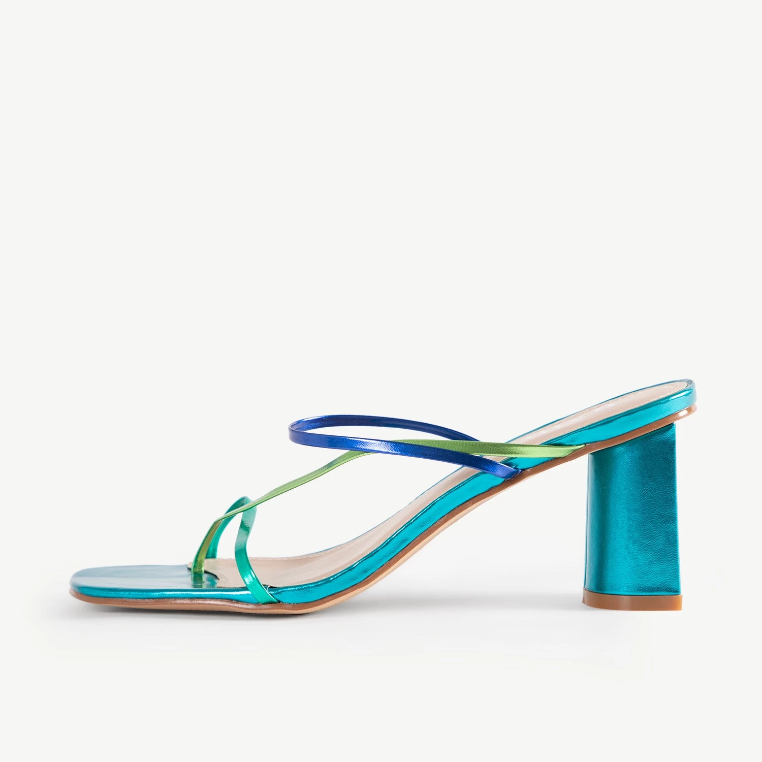RAID Brioni Heeled Sandal In Blue Multi 7 RAID Brioni Heeled Sandal In Blue Multi - Image 5