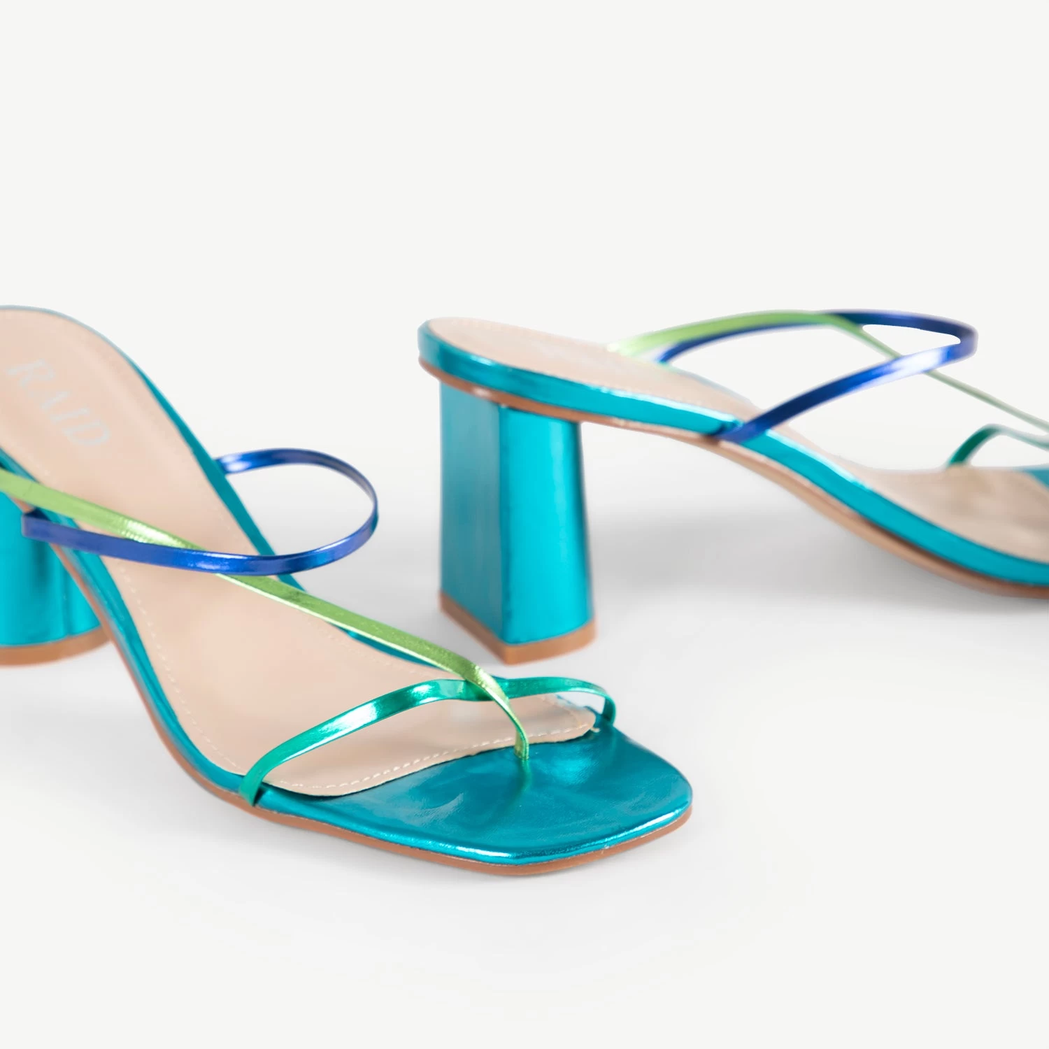 RAID Brioni Heeled Sandal In Blue Multi 6 RAID Brioni Heeled Sandal In Blue Multi - Image 4