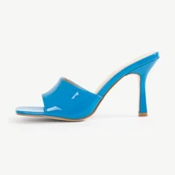 RAID Briya Heeled Mule In Blue Patent