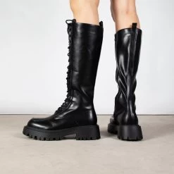 RAID Caspian Lace Up Long Boot In Black 10 RAID Caspian Lace Up Long Boot In Black -Chic Shoes Shop Caspian Black 3