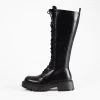 RAID Caspian Lace Up Long Boot In Black -Chic Shoes Shop Caspian Black 4