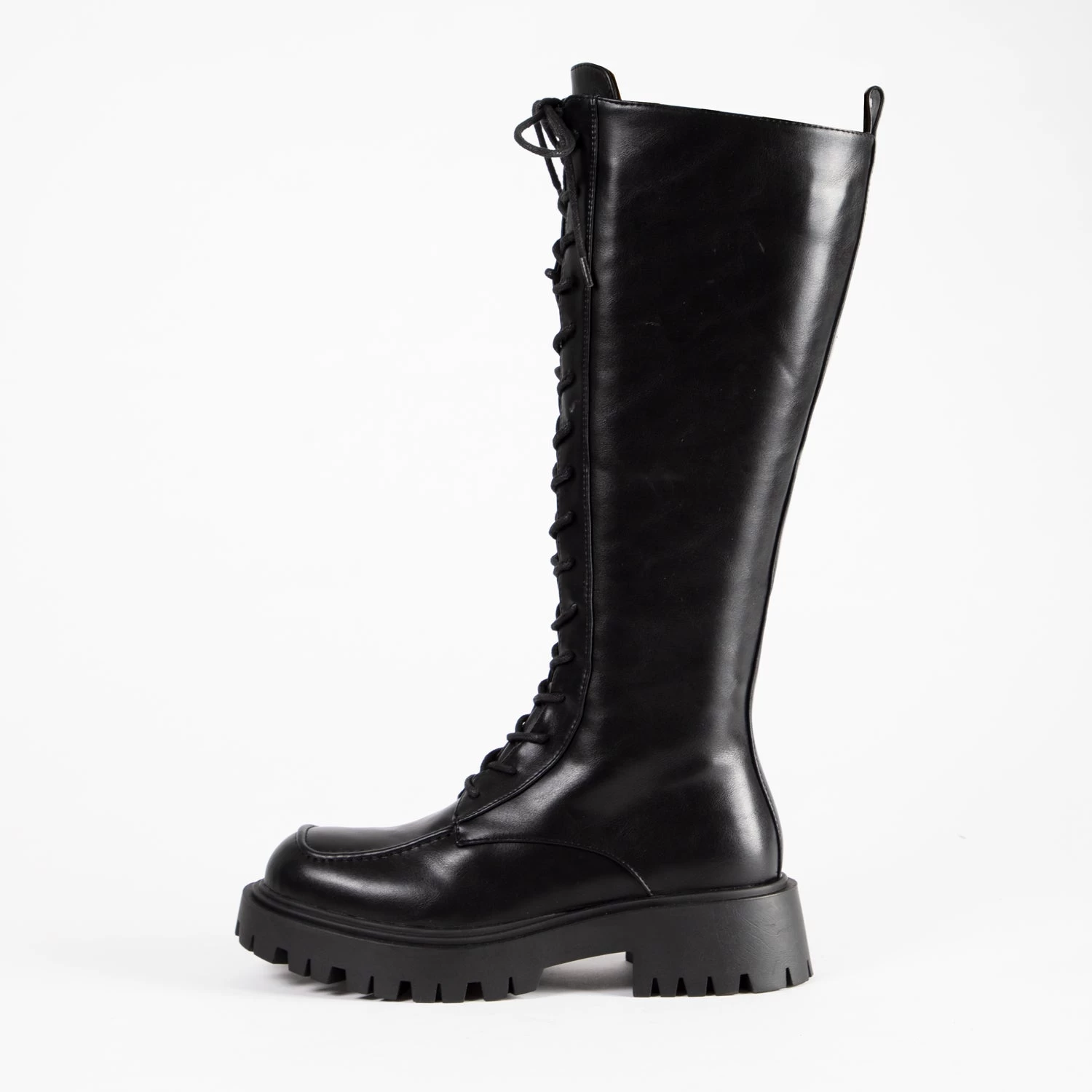 RAID Caspian Lace Up Long Boot In Black 3 RAID Caspian Lace Up Long Boot In Black