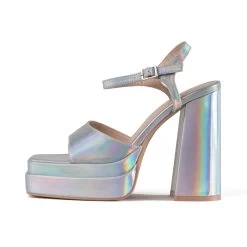 RAID Cassilia Block Heeled Sandals In Silver 13 RAID Cassilia Block Heeled Sandals In Silver -Chic Shoes Shop Cassilia Silver 6