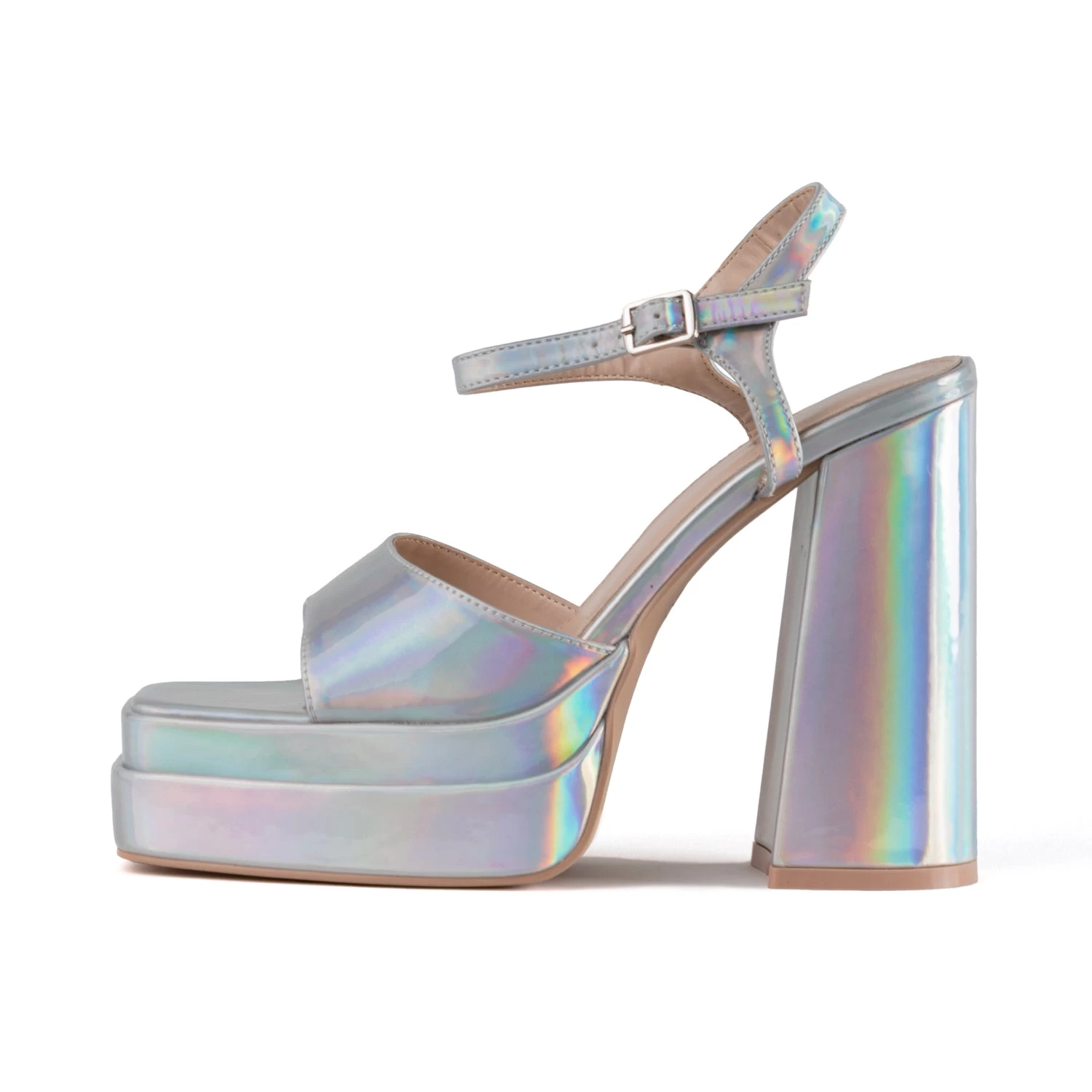 RAID Cassilia Block Heeled Sandals In Silver 8 RAID Cassilia Block Heeled Sandals In Silver - Image 6