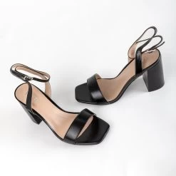RAID Chantal Block Heels In Black Metallic 11 RAID Chantal Block Heels In Black Metallic -Chic Shoes Shop Chantal Black 5