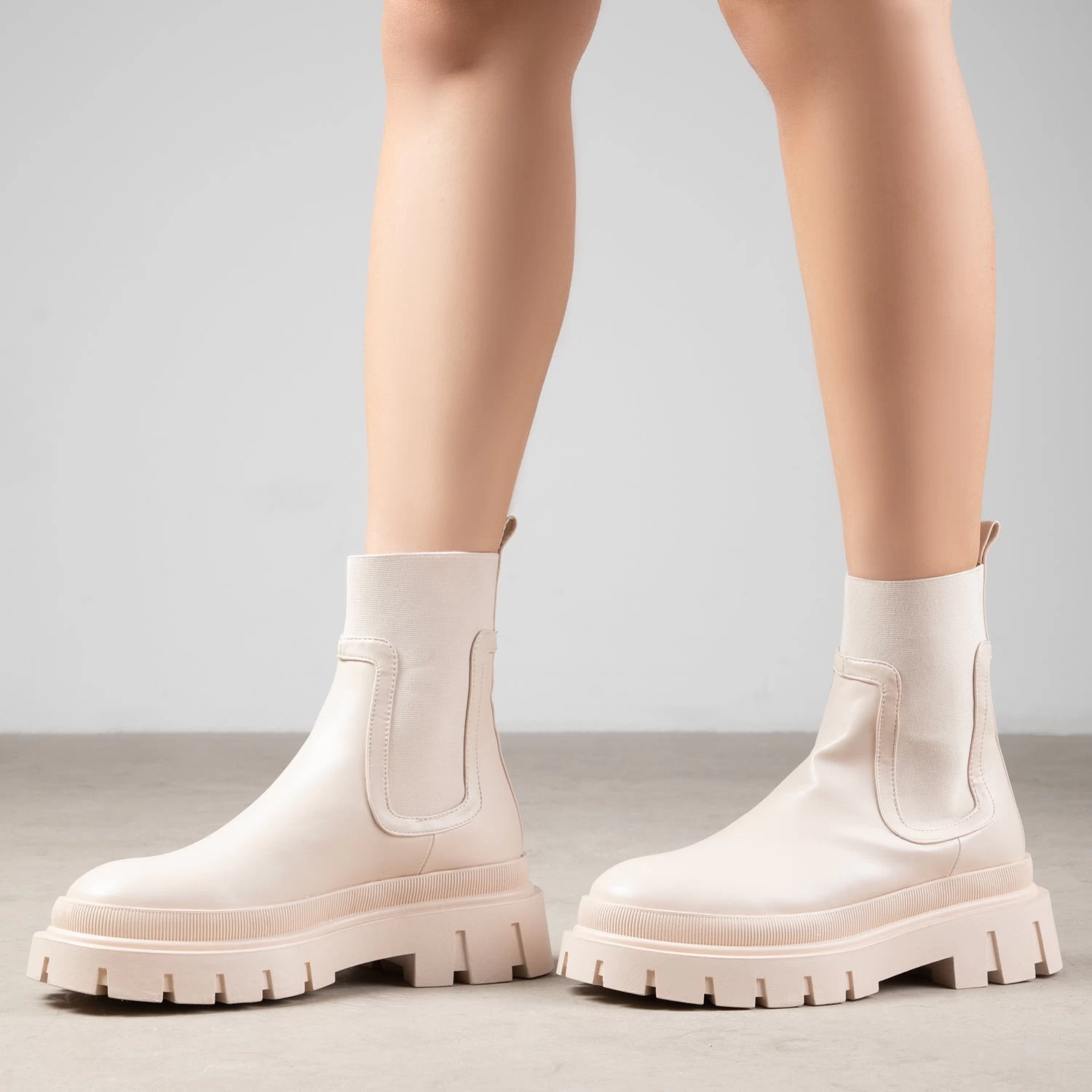 RAID Clovia Chunky Ankle Boot In Ecru 5 RAID Clovia Chunky Ankle Boot In Ecru - Image 3