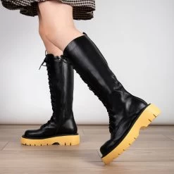 RAID Colira Long Boot In Gum -Chic Shoes Shop Colira Black Gum 3