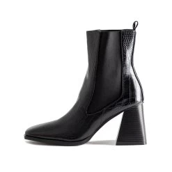 RAID Constant Block Heeled Ankle Boot In Black Croc -Chic Shoes Shop Constant Black 1 950af8f5 b196 4160 8521 b066d1f5c85e