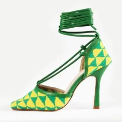 RAID Cornell Heeled Pump In Green/Yellow