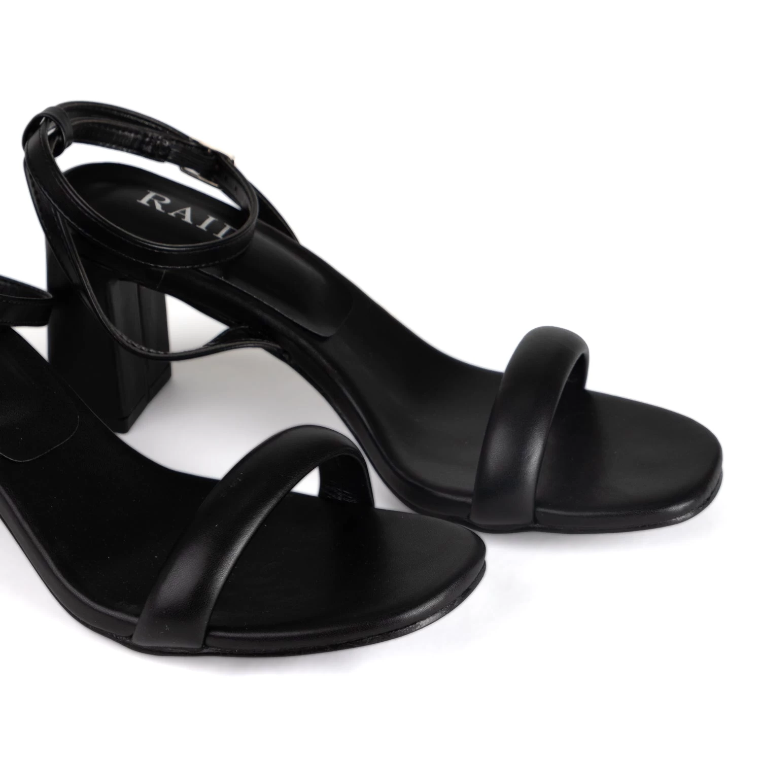 RAID Cossette Block Heeled Sandals In Black 7 RAID Cossette Block Heeled Sandals In Black - Image 5