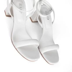 RAID Cossette Block Heeled Sandals In White -Chic Shoes Shop Cosette White 5