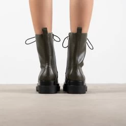 RAID Dahlia Chunky Lace Up Boot In Khaki -Chic Shoes Shop Dahlia Khaki 3 eb60661a 23f7 42ed a713 befb603a7a6a