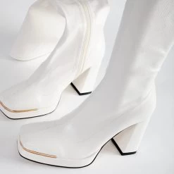 RAID Daleyzaa Long Boot In White Snake 11 RAID Daleyzaa Long Boot In White Snake -Chic Shoes Shop Daleyzaa White 5