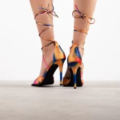 RAID Dawson Strappy Heel In Orange Multi -Chic Shoes Shop Dawson Multi 2