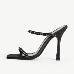RAID Deena Heeled Mule In Black 11 RAID Deena Heeled Mule In Black -Chic Shoes Shop Deena Black 4