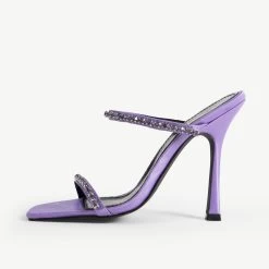RAID Deena Heeled Mule In Purple -Chic Shoes Shop Deena Purple 4