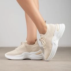 RAID Della Trainers In Beige -Chic Shoes Shop Della Beige 3
