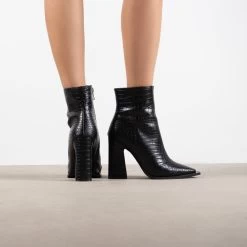 RAID Delphi Ankle Boot In Black Croc -Chic Shoes Shop Delphi Black 2 89ebae53 17ed 4fe0 a073 9d5cc93848ce