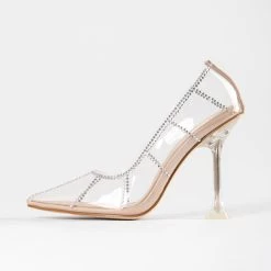 BEBO Demmy Perspex Court Heel In Nude -Chic Shoes Shop Demmy Nude 5
