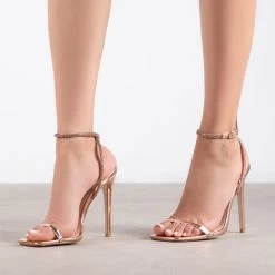 RAID Denisha Heeled Sandal In Rose Gold -Chic Shoes Shop Denisha RoseGold 2