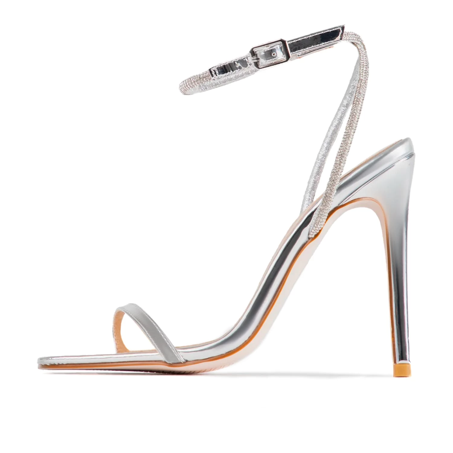 RAID Denisha Heeled Sandal In Silver 3 RAID Denisha Heeled Sandal In Silver