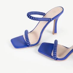 RAID Destined Strappy Heeled Mule In Blue 10 RAID Destined Strappy Heeled Mule In Blue -Chic Shoes Shop Destined Blue 5