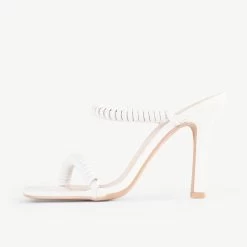 RAID Destined Strappy Heeled Mule In White 11 RAID Destined Strappy Heeled Mule In White -Chic Shoes Shop Destined White 4