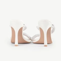 RAID Destined Strappy Heeled Mule In White 10 RAID Destined Strappy Heeled Mule In White -Chic Shoes Shop Destined White 5