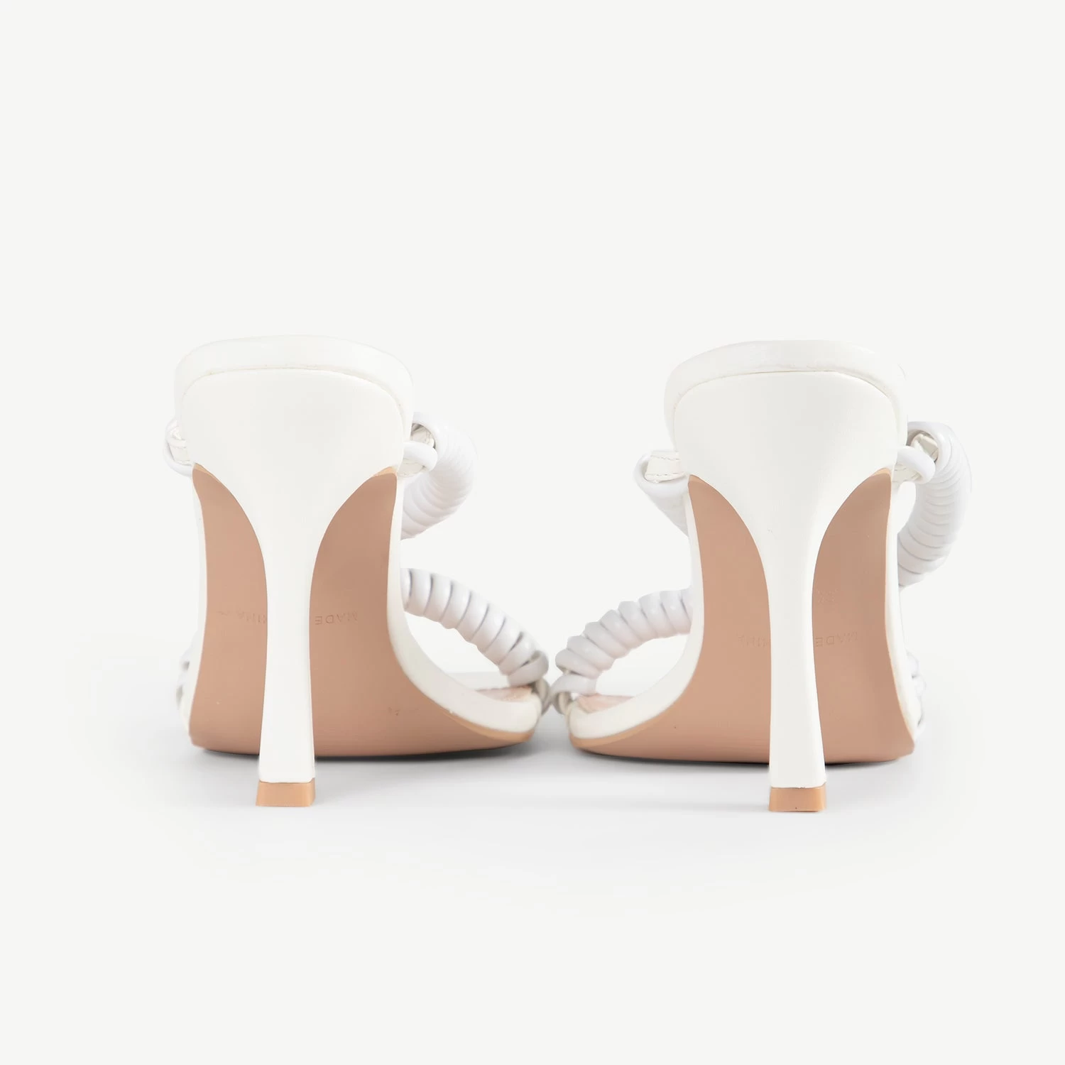 RAID Destined Strappy Heeled Mule In White 6 RAID Destined Strappy Heeled Mule In White - Image 4